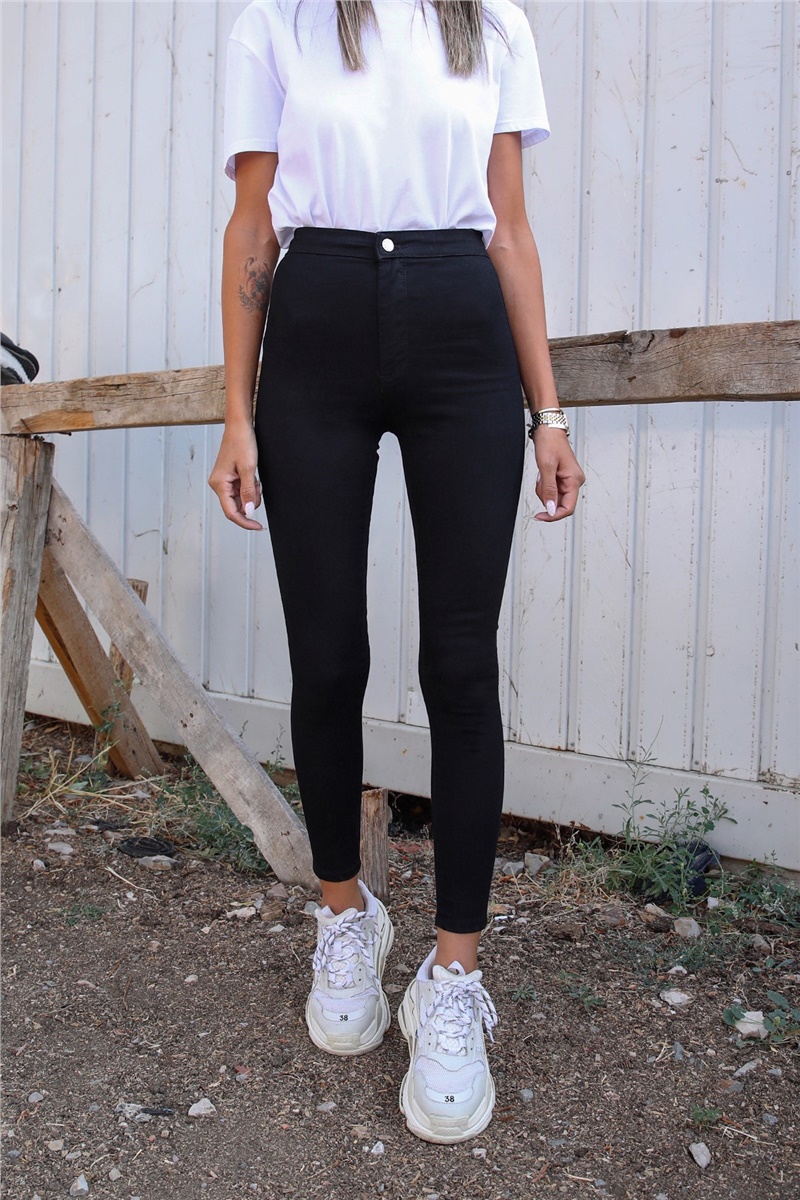 Siyah Yüksek Bel Skinny Jean